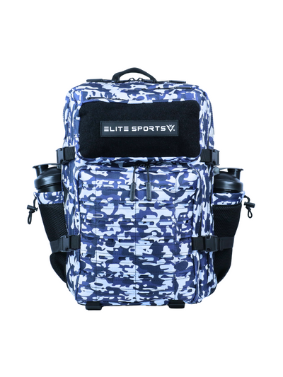 LARGE NAVY CAMO GYM BACKPACK