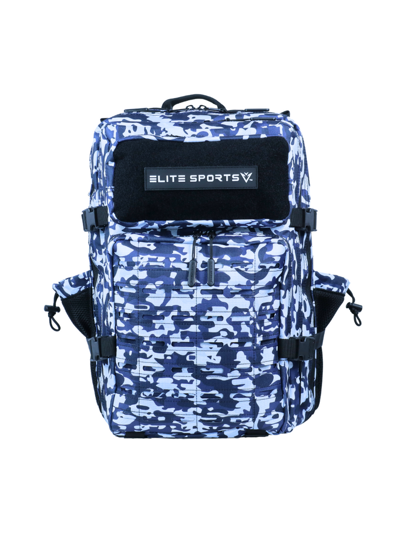 LARGE NAVY CAMO GYM BACKPACK