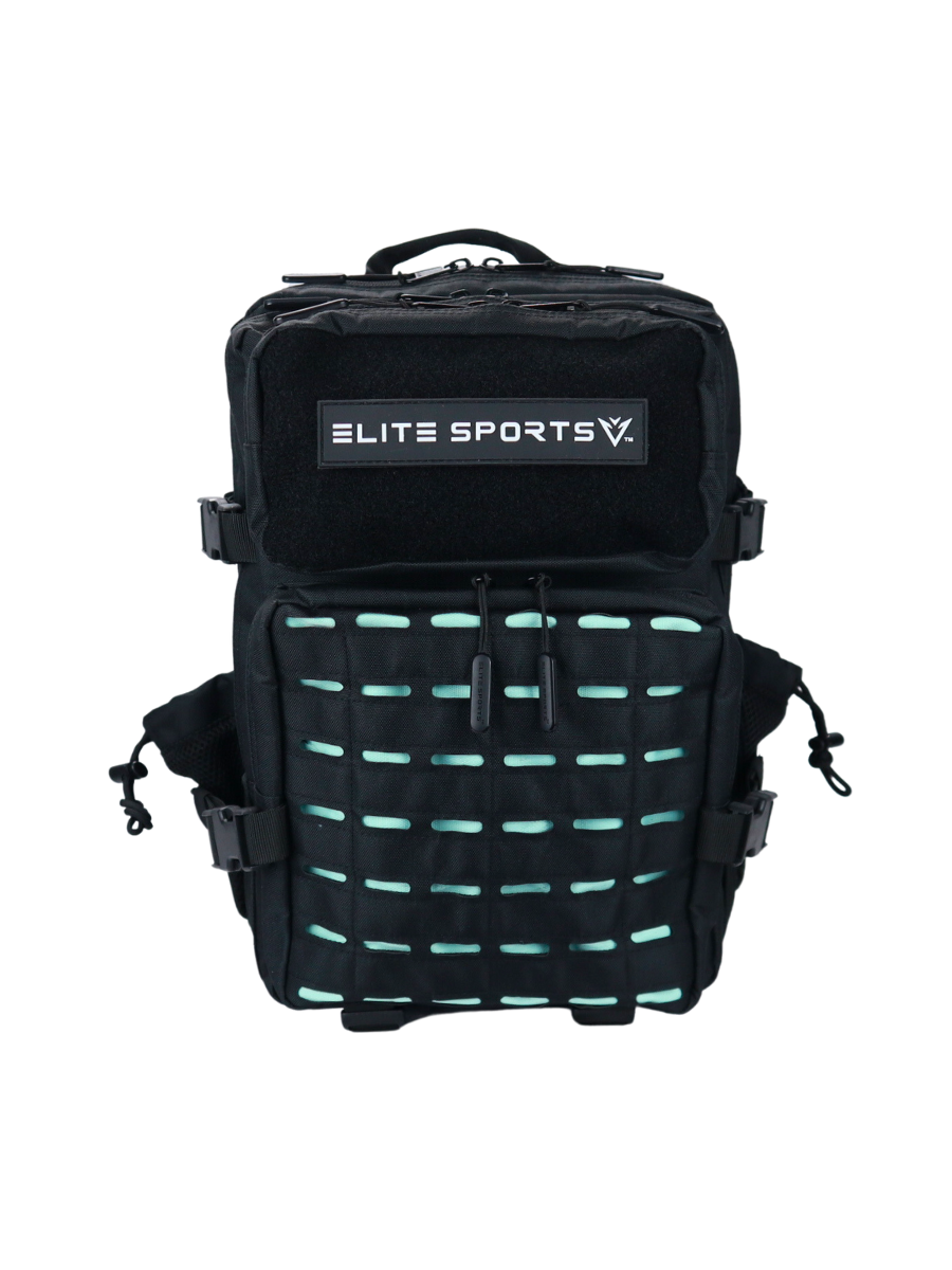 SMALL BLACK AND MINT GYM BACKPACK