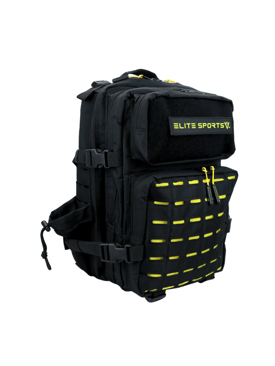 SMALL BLACK AND YELLOW GYM BACKPACK