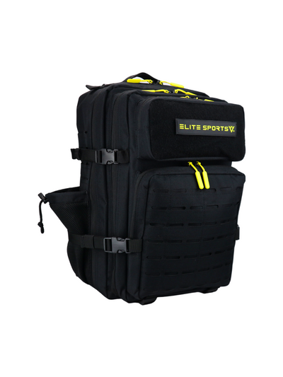 LARGE  GYM BACKPACK BLACK & YELLOW