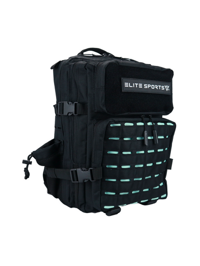 SMALL BLACK AND MINT GYM BACKPACK