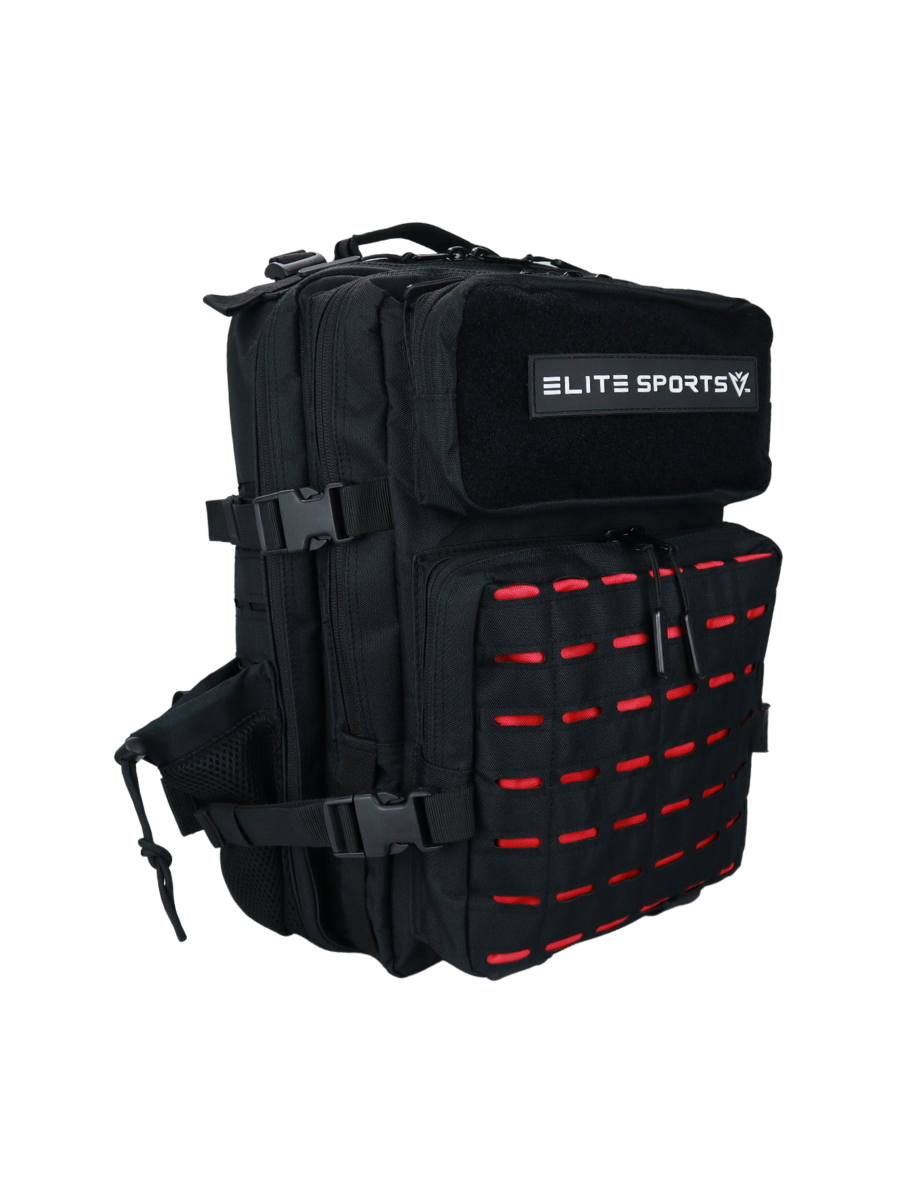 SMALL BLACK AND RED GYM BACKPACK