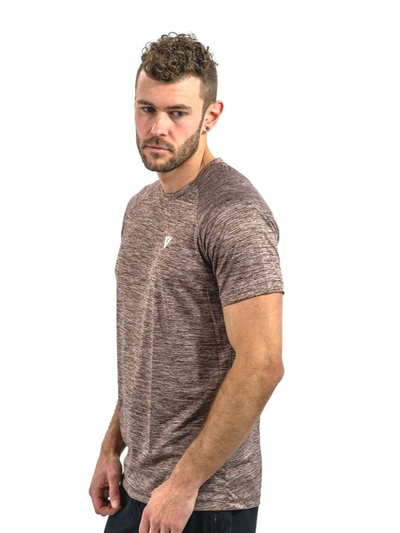 Amplify Muscle Fit T-shirt | Brown - Elite Wear