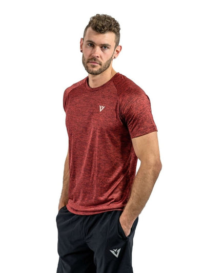 Amplify Muscle Fit T-shirt | Lava Red - Elite Wear