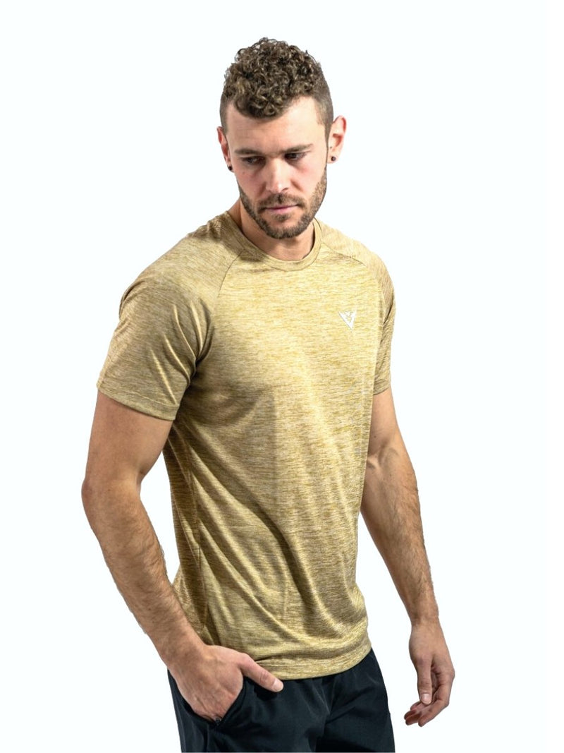 Amplify Muscle Fit T-shirt | Sand - Elite Wear
