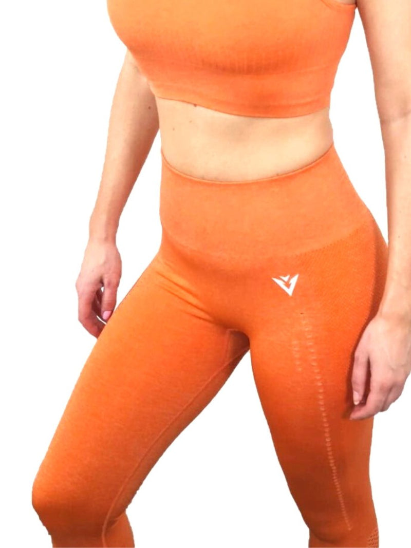 Evolve Leggings | Seamless | Orange - Elite Wear