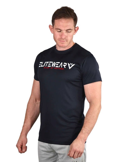 Flex | Mens Gym T-Shirt | Navy - Elite Wear