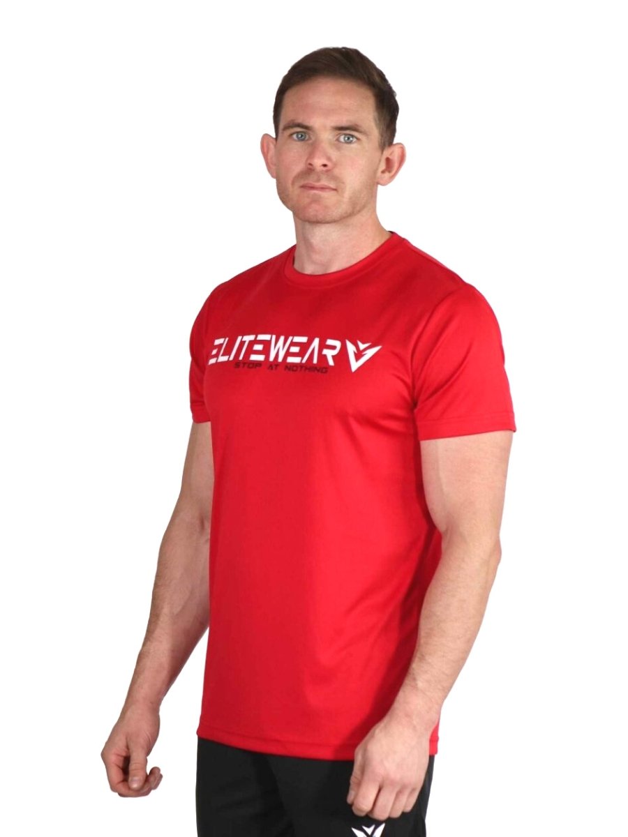 Flex | Mens Gym T-shirt | Red - Elite Wear
