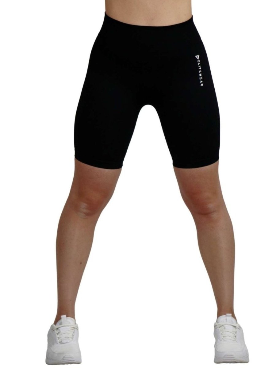 Limitless Jet Black Seamless Shorts - Elite Wear