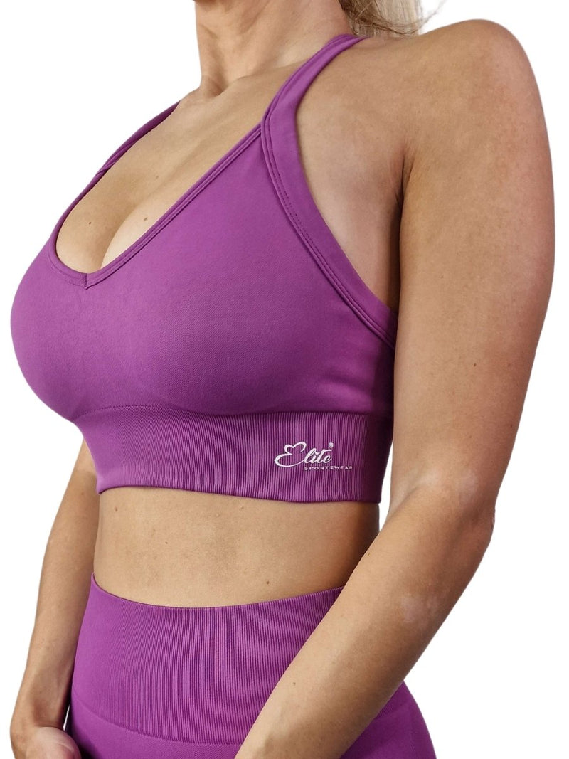 Purple Sports Bras For Ladies and Girls. Wire Free Bra – Elite