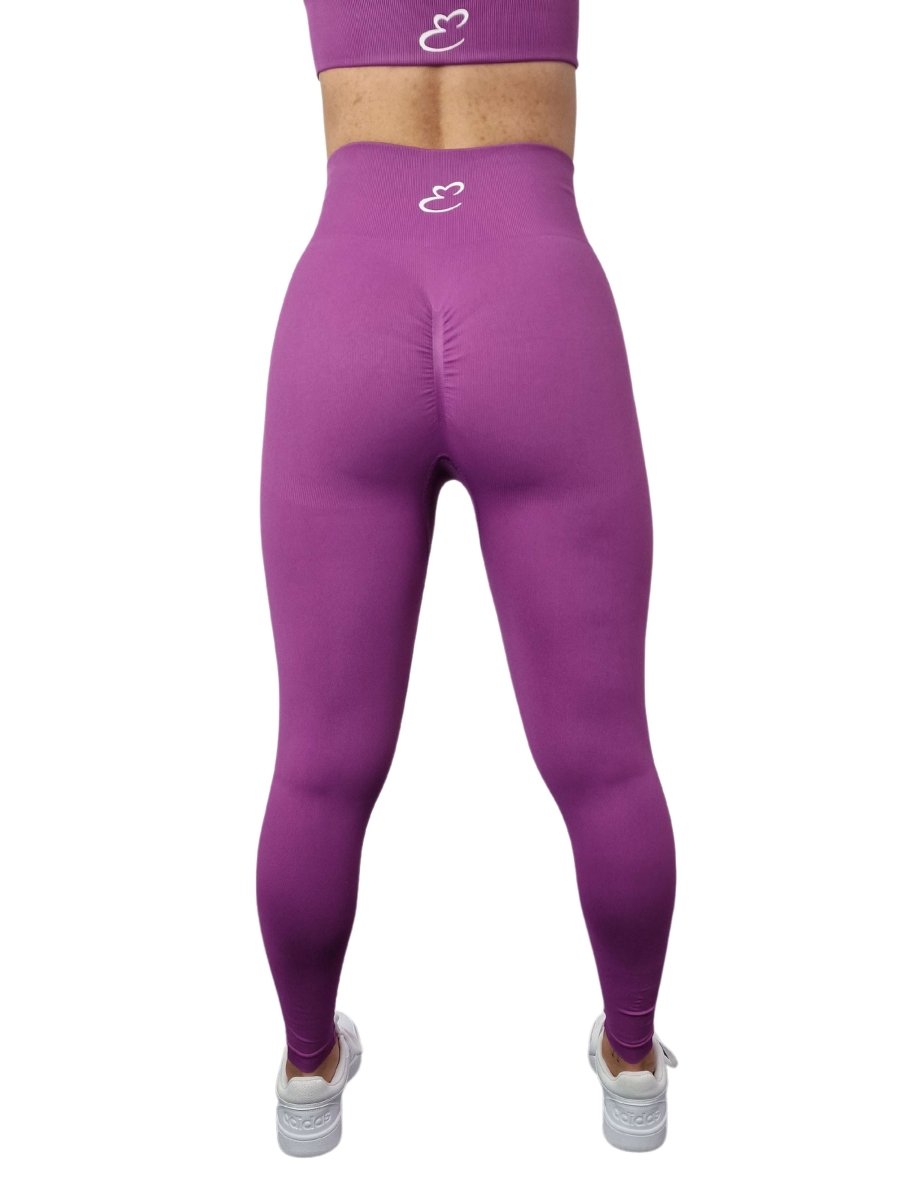 Vibe Scrunch Bum Leggings - Dark Purple - Elite Wear