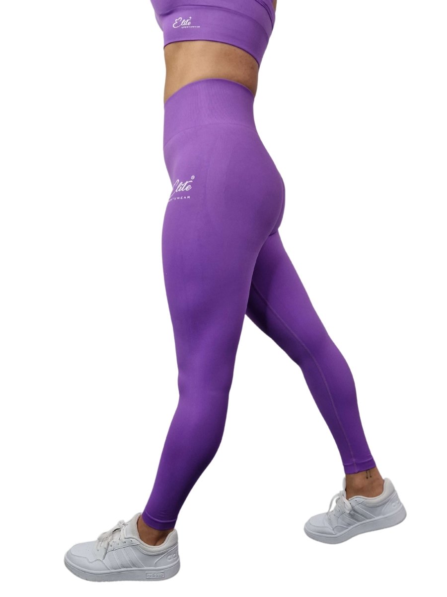 Vibe Scrunch Bum Leggings - Purple - Elite Wear