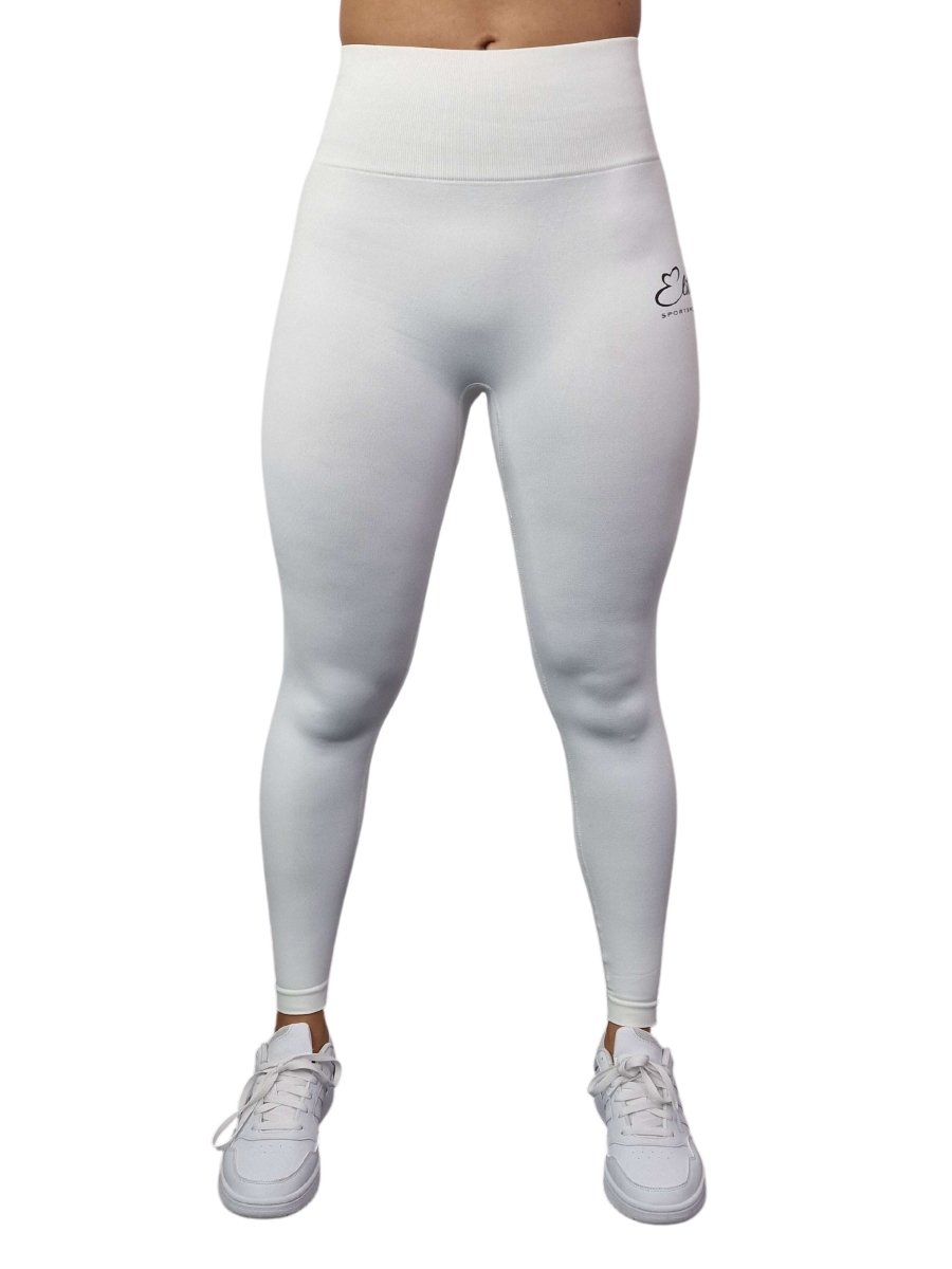 Vibe Scrunch Bum Leggings - White - Elite Wear