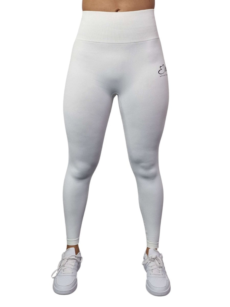 Vibe Scrunch Bum Leggings - White - Elite Wear
