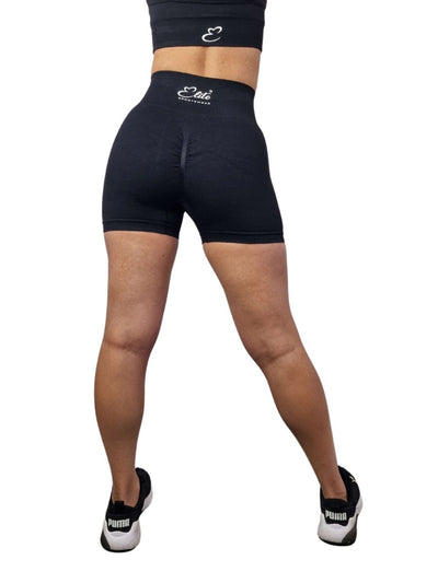 Vibe Scrunch Bum Shorts - Black - Elite Wear