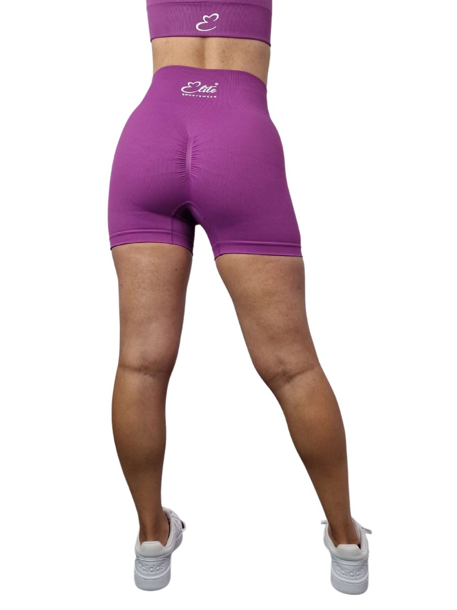 Vibe Scrunch Bum Shorts -Dark Purple - Elite Wear