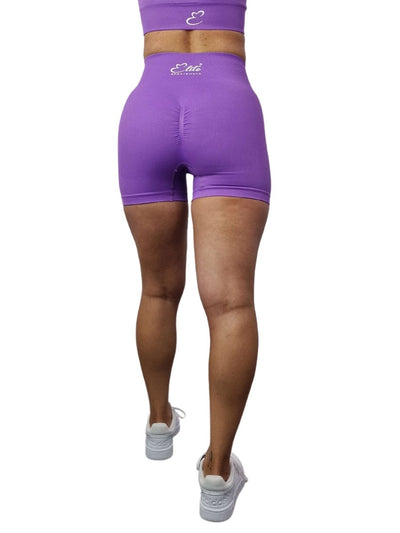 Vibe Scrunch Bum Shorts - Purple - Elite Wear